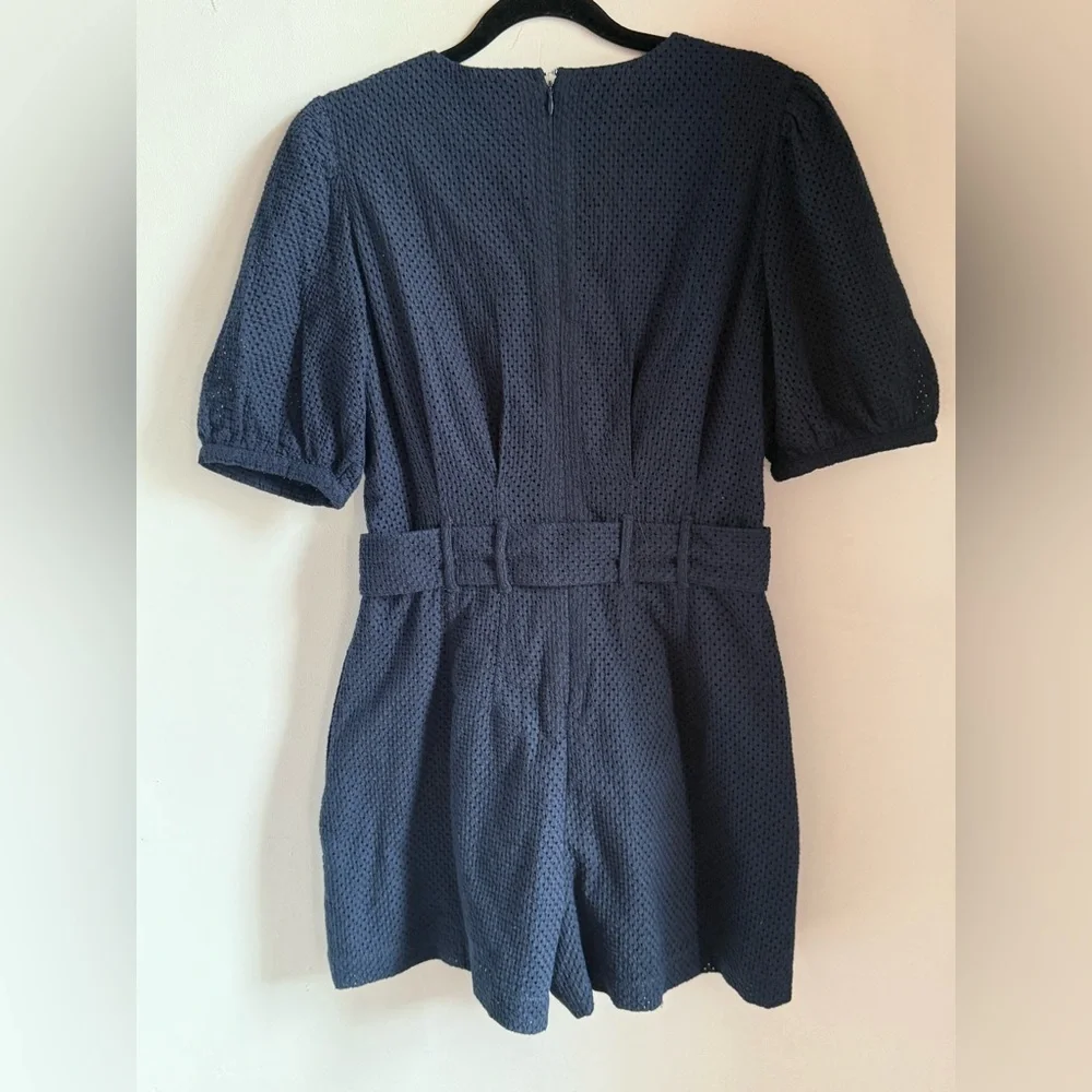 Club Mónaco Navy Blue Belted Romper - Picture 4 of 13